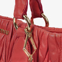 Miu Miu Matelasse Pink Leather Satchel Bag