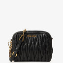 Miu Miu Napa Matelasse Double Zip Nero Black Crossbody Clutch Bag