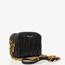 Miu Miu Napa Matelasse Double Zip Nero Black Crossbody Clutch Bag
