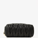 Miu Miu Napa Matelasse Double Zip Nero Black Crossbody Clutch Bag