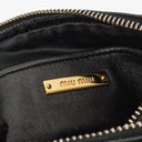 Miu Miu Napa Matelasse Double Zip Nero Black Crossbody Clutch Bag