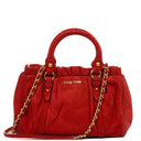 Miu Miu Rosso Camoscio Small Satchel Bag