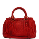 Miu Miu Rosso Camoscio Small Satchel Bag