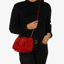 Miu Miu Rosso Camoscio Small Satchel Bag