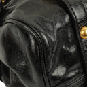 Miu Miu Small Vitello Shine Black Bow Satchel Bag