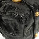 Miu Miu Small Vitello Shine Black Bow Satchel Bag