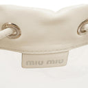 Miu Miu Transparent Drawstring White Bianco Bucket Bag