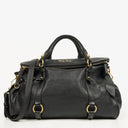 Miu Miu Vitello Black Bow Satchel Bag