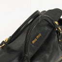 Miu Miu Vitello Black Bow Satchel Bag