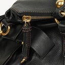 Miu Miu Vitello Black Bow Satchel Bag
