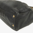 Miu Miu Vitello Black Caribu Leather Tote Bag