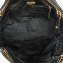 Miu Miu Vitello Black Caribu Leather Tote Bag