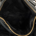 Miu Miu Vitello Black Caribu Leather Tote Bag