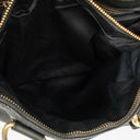 Miu Miu Vitello Black Caribu Leather Tote Bag