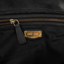 Miu Miu Vitello Black Caribu Leather Tote Bag
