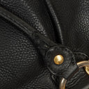 Miu Miu Vitello Black Caribu Leather Tote Bag