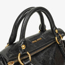 Miu Miu Vitello Black Small Bow Satchel Bag