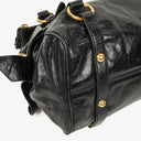 Miu Miu Vitello Black Small Bow Satchel Bag