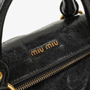 Miu Miu Vitello Black Small Bow Satchel Bag