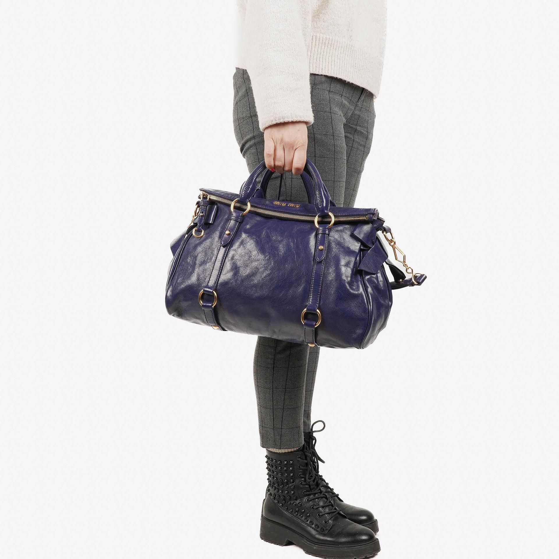 Miu Miu Vitello Bow Satchel Bag
