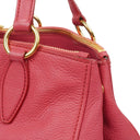 Miu Miu Vitello Caribu Pink Leather Tote Bag