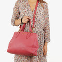 Miu Miu Vitello Caribu Pink Leather Tote Bag