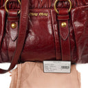 Miu Miu Vitello Lux Amaranto Satchel Bag