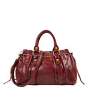 Miu Miu Vitello Lux Amaranto Satchel Bag