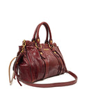 Miu Miu Vitello Lux Amaranto Satchel Bag