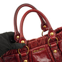 Miu Miu Vitello Lux Amaranto Satchel Bag