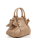 Miu Miu Vitello Lux Beige Satchel Bag