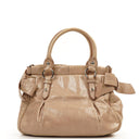 Miu Miu Vitello Lux Beige Satchel Bag