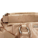 Miu Miu Vitello Lux Beige Satchel Bag