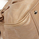 Miu Miu Vitello Lux Beige Satchel Bag