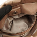 Miu Miu Vitello Lux Beige Satchel Bag