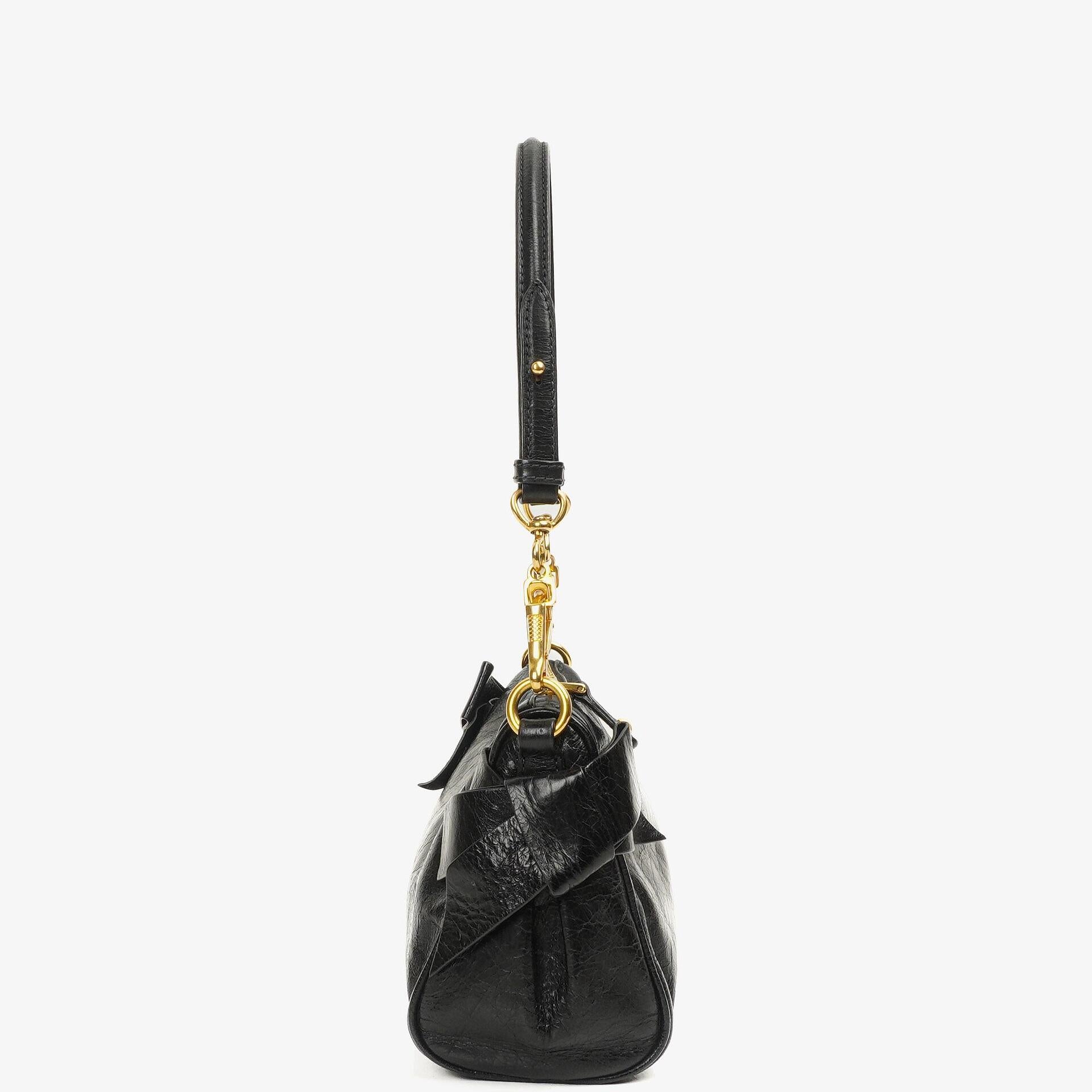 Miu Miu Vitello Lux Black Bow Bag – plamexs