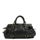 Miu Miu Vitello Lux Black Bow Satchel Bag