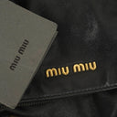 Miu Miu Vitello Lux Black Bow Satchel Bag
