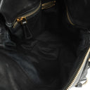 Miu Miu Vitello Lux Black Bow Satchel Bag