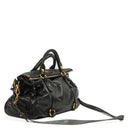Miu Miu Vitello Lux Black Bow Satchel Bag