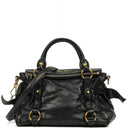 Miu Miu Vitello Lux Black Mini Bow Satchel Bag