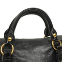 Miu Miu Vitello Lux Black Mini Bow Satchel Bag