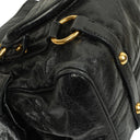 Miu Miu Vitello Lux Black Mini Bow Satchel Bag