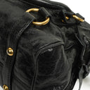 Miu Miu Vitello Lux Black Mini Bow Satchel Bag