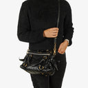 Miu Miu Vitello Lux Black Mini Bow Satchel Bag