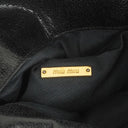 Miu Miu Vitello Lux Black Mini Bow Satchel Bag