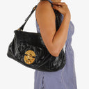 Miu Miu Vitello Lux Black Satchel Bag