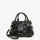 Miu Miu Vitello Lux Black Small Bow Satchel Bag