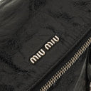 Miu Miu Vitello Lux Black Small Bow Satchel Bag