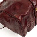 Miu Miu Vitello Lux Burgundy Satchel Bag